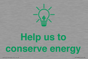 Help us to conserve energy 